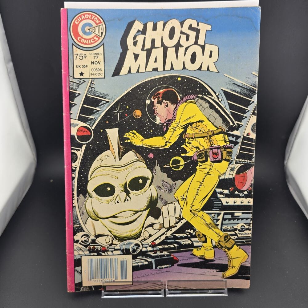 Ghost Manor #77 (1984, Charlton Comics) Final Issue, Steve Ditko, Sci-Fi Cover